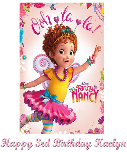 Fancy Nancy Edible Cake Topper Image