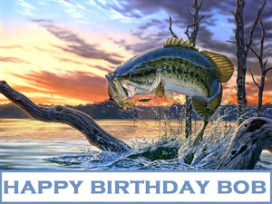 Fishing Edible Cake Topper Image Birthday/Father's Day