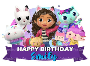 Gabby's Dollhouse Edible Cake Topper Image Decoration