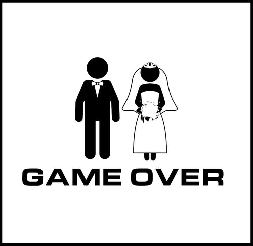 Game Over Bachelor/Bachelorette Edible Cake Topper Decoration