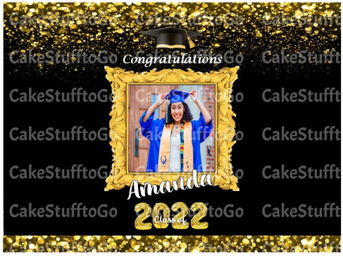 Congratulations Class of 2022 Graduate edible cake topper