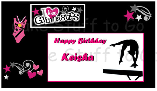 Gymnastics Edible Cake Topper Image Decoration