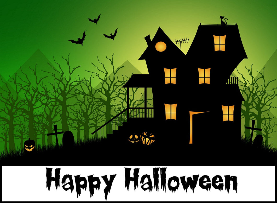 Halloween Haunted House Edible Cake Topper