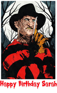 Halloween Freddy Krueger Edible Cake Topper