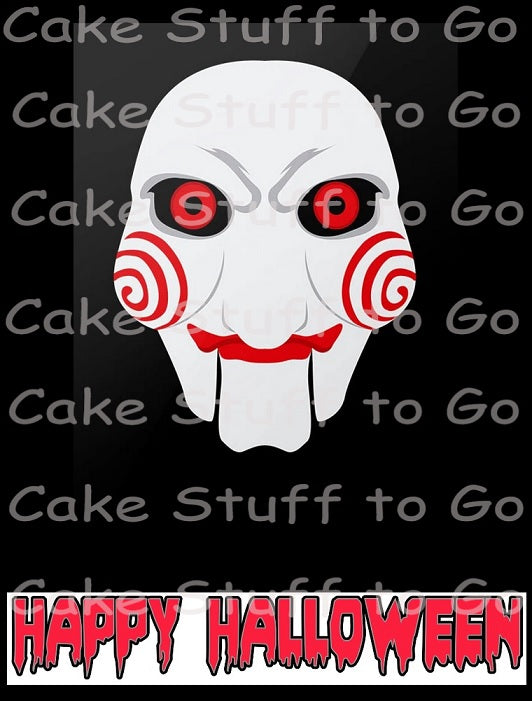 Halloween Jigsaw Saw  Edible Cake Topper
