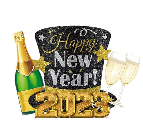 Happy New Year's 2023 Cake Topper