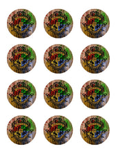 Load image into Gallery viewer, Harry Potter Hogwarts Crest Cake Topper or Cupcake Toppers