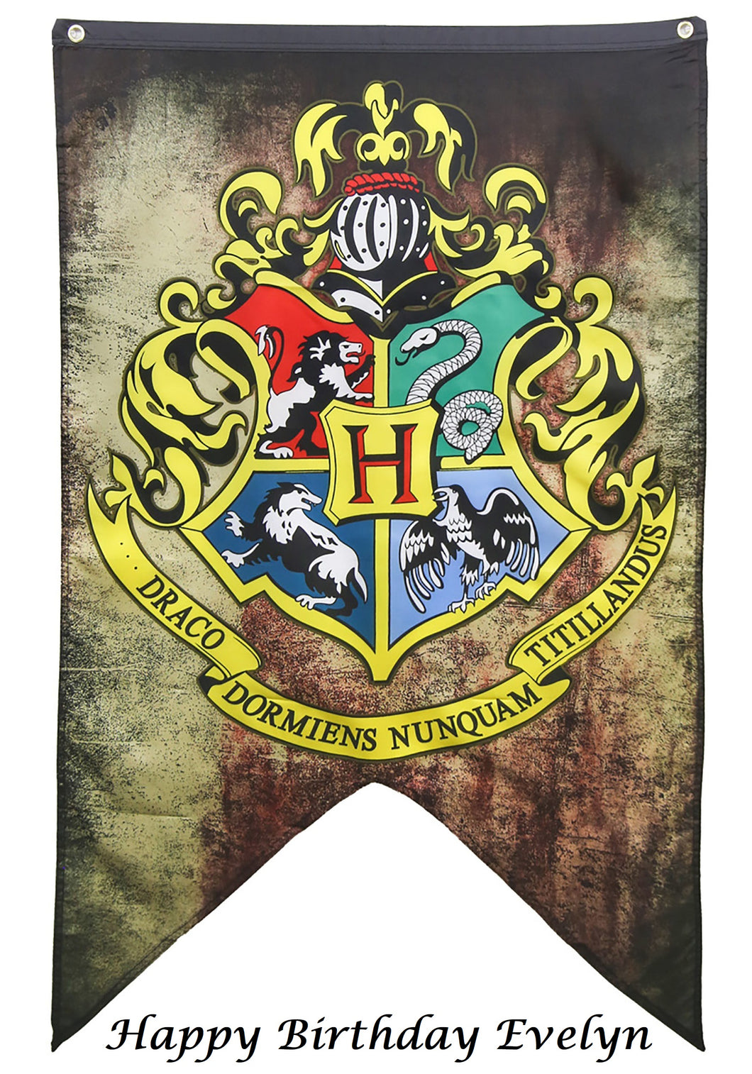 Harry Potter Hogwarts School Banner/Flag Edible Cake Topper