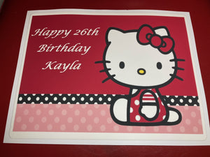 Hello Kitty Edible Cake Topper Image Decoration