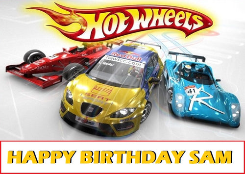 Hot Wheels Edible Cake Topper Decoration