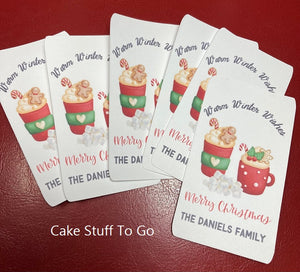 Personalized Christmas Hot Cocoa Gift Tags