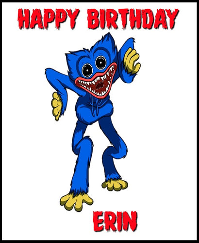 Huggy Wuggy Edible Cake Topper Image Decoration