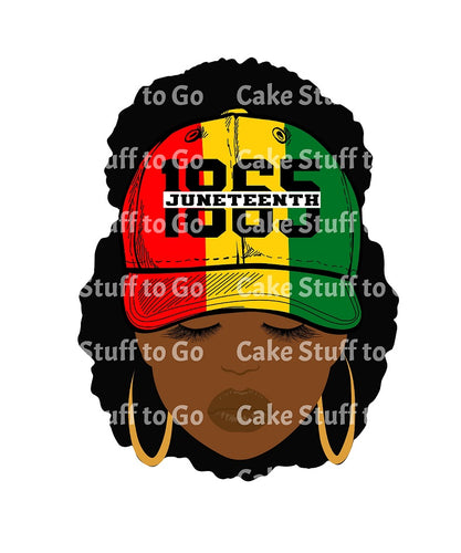 Juneteenth 1865 Diva Edible Cake Topper Image Decoration