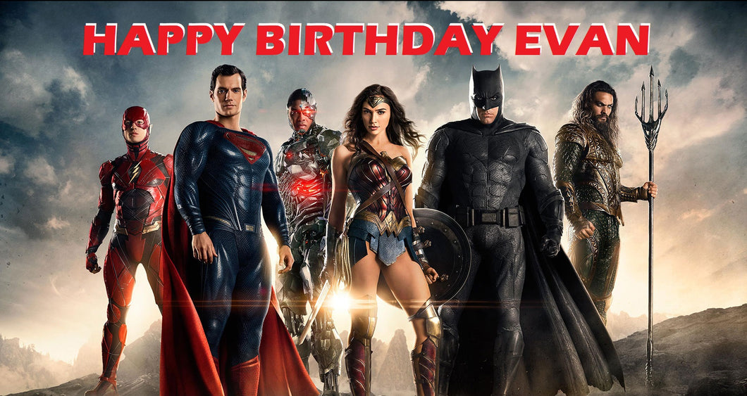 Justice League Movie Edible Cake Topper Decoration