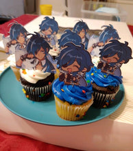 Load image into Gallery viewer, Kaeya Genshin Impact Cupcake Toppers Image Decoration
