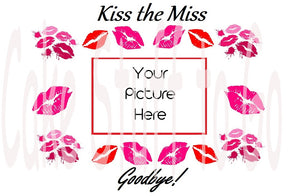 Bachelorette Kiss the Miss Goodbye Edible Cake Topper Party Decoration