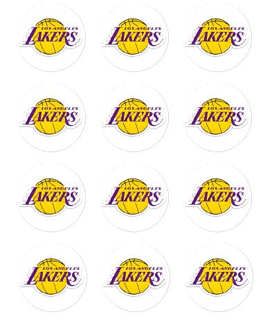 Los Angeles Lakers Edible CupCake Toppers Decoration