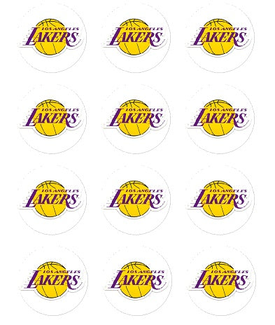 Los Angeles Lakers Edible CupCake Toppers Decoration