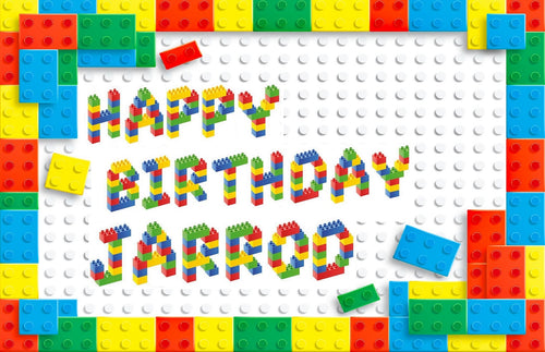 Lego Building Block Base Edible Cake Topper Image Decoration