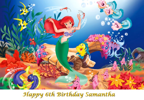 Little Mermaid  Edible Cake Topper Image