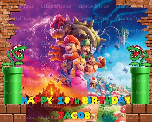 Super Mario Brothers Movie 2023 Edible Cake Topper