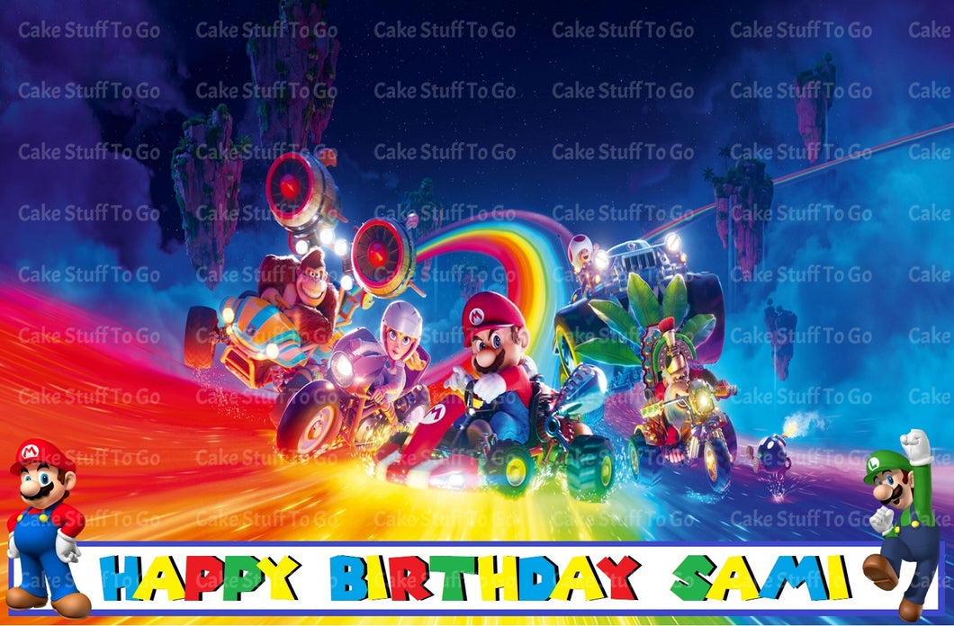 Super Mario Brothers Movie 2023 Edible Cake Topper