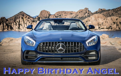 Mercedes Sports Car Edible Cake Topper Decoration Birthday/Father's Day