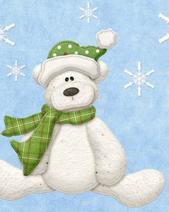 Cute Christmas Polar Bear Edible Cake Topper
