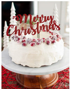 Merry Christmas Cake Topper