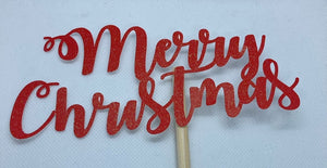 Merry Christmas Cake Topper