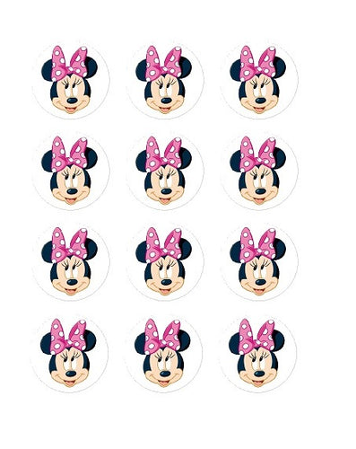 Minnie Mouse Edible CupCake Toppers Decoration