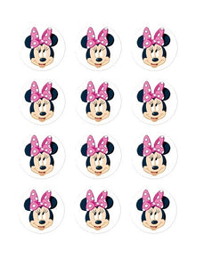Minnie Mouse Edible CupCake Toppers Decoration