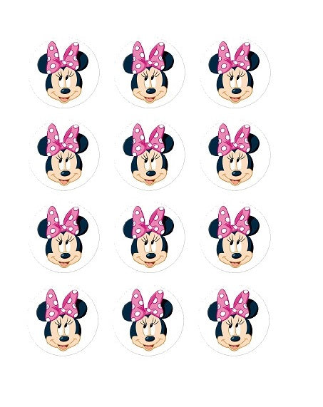 Minnie Mouse Printable Cupcake Toppers