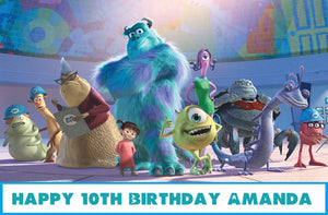 Monsters Inc Edible Cake Topper Decoration