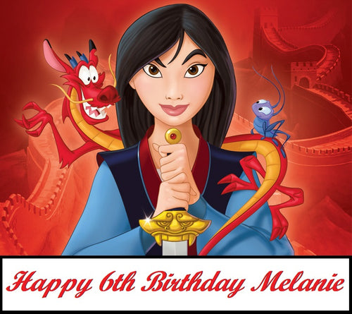 Mulan Edible Cake Topper Decoration