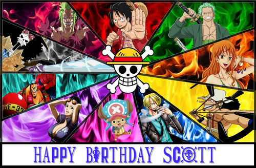 One Piece Edible Cake Topper Image Decoration