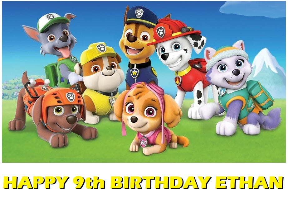 Paw Patrol Edible Cake Topper Decoration