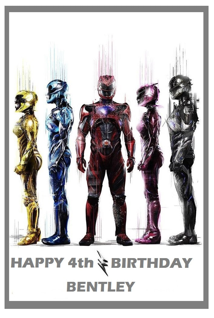Power Rangers Movie Edible Cake Topper