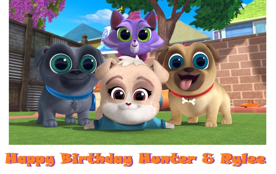 Puppy Dog Pals Edible Cake Topper w/ Hissy and Kia