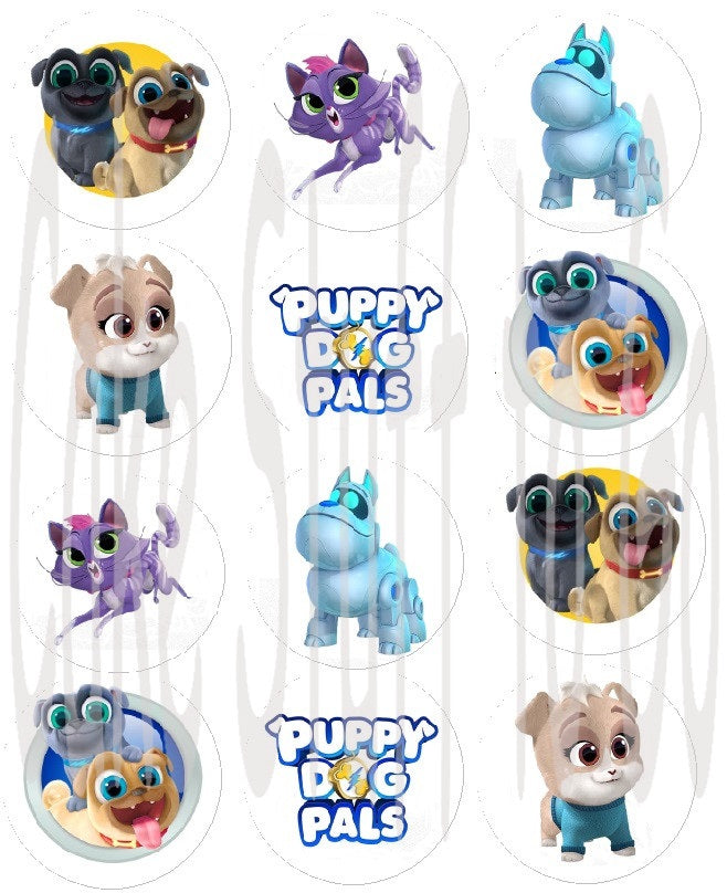 Puppy Dog Pals Edible CupCake Toppers