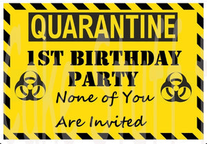 Quarantine Birthday Edible Cake Topper Image Decoration