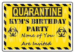 Quarantine Birthday Edible Cake Topper Image Decoration