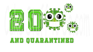 Your Age and Quarantined Birthday Edible Cake Topper Image Decoration