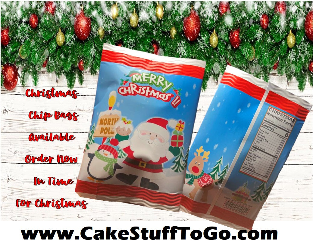 Christmas Chip Bags Party Favors