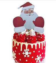 Load image into Gallery viewer, Santa Claus and Mittens  Cake Topper