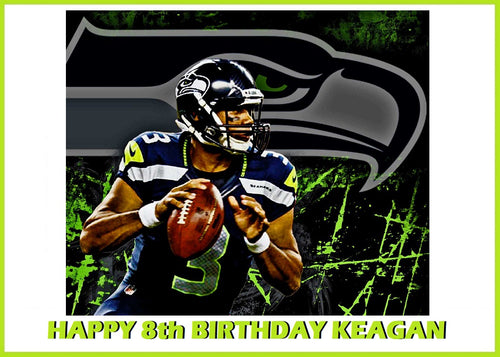 Russell Wilson Seattle Seahawks Edible Cake Topper