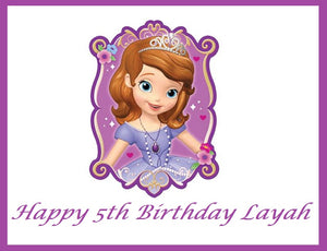 Sofia the First Edible Cake Topper Decoration