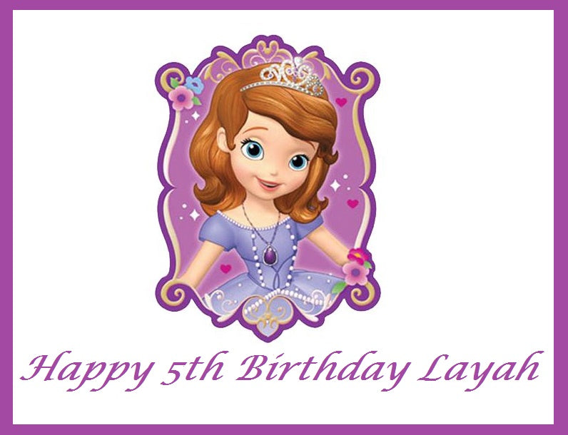Sofia the First Edible Cake Topper Decoration