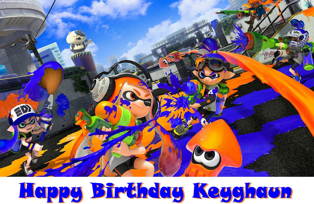 Splatoon Edible Cake Topper Decoration