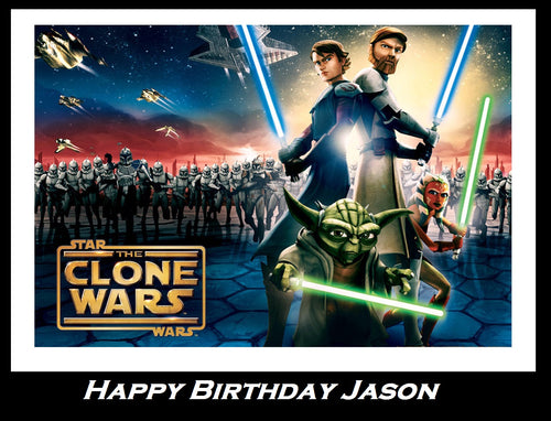 Star Wars Clone Wars Edible Cake Topper Decoration